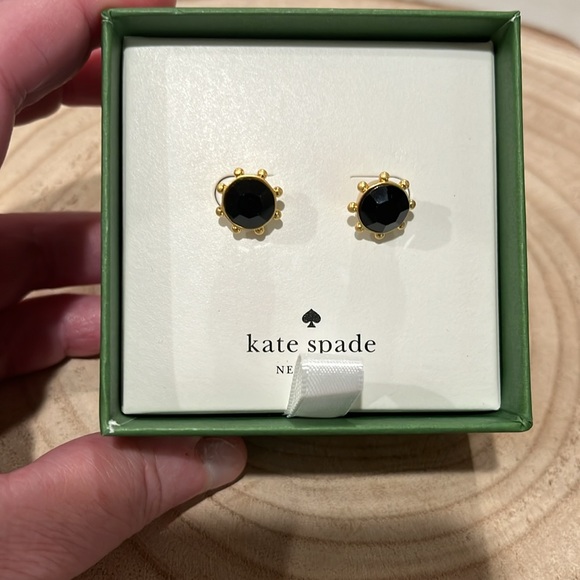 kate spade New York Jet Flying Colors Bezel Stud Earrings/NWT - Picture 6 of 10